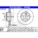 ATE 24.0124-0300.1 Bremsscheiben 2 Stück vorne für MERCEDES-BENZ