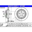 ATE 24.0111-0187.1 Bremsscheiben 2 Stück hinten für FORD FORD USA