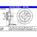ATE 24.0107-0108.1 Bremsscheiben 2 Stück NISSAN