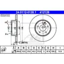 ATE 24.0112-0128.1 Bremsscheiben 2 Stück MERCEDES-BENZ