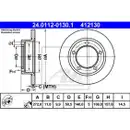 ATE 24.0112-0130.1 Bremsscheiben 2 Stück LADA