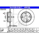 ATE 24.0109-0158.1 Bremsscheiben 2 Stück HONDA