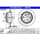 ATE 24.0109-0161.1 Bremsscheiben 2 Stück HONDA