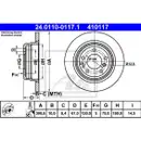 ATE 24.0110-0117.1 Bremsscheiben 2 Stück BMW