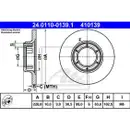 ATE 24.0110-0139.1 Bremsscheiben 2 Stück vorne RENAULT