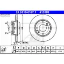 ATE 24.0110-0187.1 Bremsscheiben 2 Stück PEUGEOT