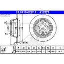 ATE 24.0110-0227.1 Bremsscheiben 2 Stück BMW