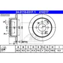 ATE 24.0110-0317.1 Bremsscheiben 2 Stück HYUNDAI
