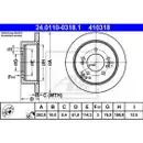 ATE 24.0110-0318.1 Bremsscheiben 2 Stück KIA