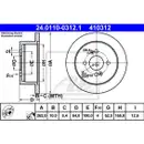 ATE 24.0110-0312.1 Bremsscheiben 2 Stück HYUNDAI