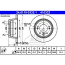 ATE 24.0110-0332.1 Bremsscheiben 2 Stück KIA