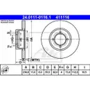 ATE 24.0111-0116.1 Bremsscheiben 2 Stück OPEL