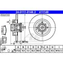 ATE 24.0111-0148.2 Bremsscheiben 2 Stück RENAULT