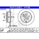 ATE 24.0111-0168.1 Bremsscheiben 2 Stück TOYOTA