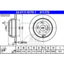 ATE 24.0111-0170.1 Bremsscheiben 2 Stück KIA