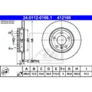 ATE 24.0112-0166.1 Bremsscheiben 2 Stück AUDI