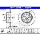 ATE 24.0112-0168.1 Bremsscheiben 2 Stück LAND ROVER