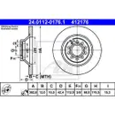 ATE 24.0112-0176.1 Bremsscheiben 2 Stück AUDI