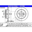 ATE 24.0112-0195.1 Bremsscheiben 2 Stück SUZUKI