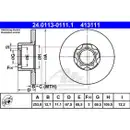 ATE 24.0113-0111.1 Bremsscheiben 2 Stück für MERCEDES-BENZ