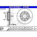 ATE 24.0115-0109.1 Bremsscheiben 2 Stück AUDI