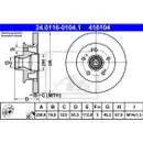 ATE 24.0116-0104.1 Bremsscheiben 2 Stück VW