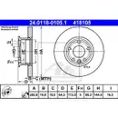 ATE 24.0118-0105.1 Bremsscheiben 2 Stück VW