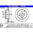 ATE 24.0118-0150.1 Bremsscheiben 2 Stück MAZDA