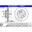 ATE 24.0118-0151.1 Bremsscheiben 2 Stück HYUNDAI
