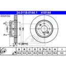 ATE 24.0118-0144.1 Bremsscheiben 2 Stück HYUNDAI