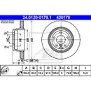 ATE 24.0120-0178.1 Bremsscheiben 2 Stück BMW