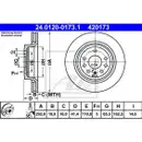 ATE 24.0120-0173.1 Bremsscheiben 2 Stück OPEL