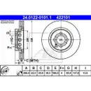 ATE 24.0122-0101.1 Bremsscheiben 2 Stück SEAT