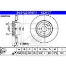 ATE 24.0122-0107.1 Bremsscheiben 2 Stück FIAT