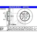 ATE 24.0121-0115.1 Bremsscheiben 2 Stück HONDA