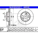 ATE 24.0122-0123.1 Bremsscheiben 2 Stück MERCEDES-BENZ