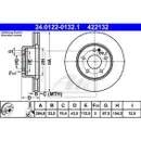 ATE 24.0122-0132.1 Bremsscheiben 2 Stück MERCEDES-BENZ