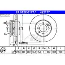 ATE 24.0122-0177.1 Bremsscheiben 2 Stück MG