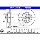 ATE 24.0122-0252.1 Bremsscheiben 2 Stück SUZUKI