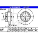 ATE 24.0122-0257.1 Bremsscheiben 2 Stück BMW
