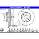 ATE 24.0122-0260.1 Bremsscheiben 2 Stück HYUNDAI