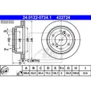 ATE 24.0122-0724.1 Bremsscheiben 2 Stück MITSUBISHI