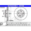 ATE 24.0123-0109.1 Bremsscheiben 2 Stück HONDA