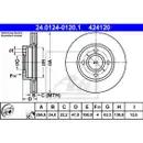 ATE 24.0124-0120.1 Bremsscheiben 2 Stück FORD