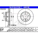 ATE 24.0124-0138.1 Bremsscheiben 2 Stück FIAT