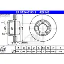 ATE 24.0124-0143.1 Bremsscheiben 2 Stück LAND ROVER