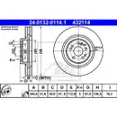 ATE 24.0132-0114.1 Bremsscheiben 2 Stück MERCEDES-BENZ