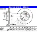 ATE 24.0126-0129.1 Bremsscheiben 2 Stück HYUNDAI