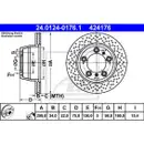 ATE 24.0124-0176.1 Bremsscheiben 2 Stück PORSCHE