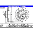 ATE 24.0126-0136.1 Bremsscheiben 2 Stück MERCEDES-BENZ